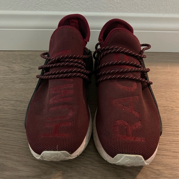 human race shoes maroon